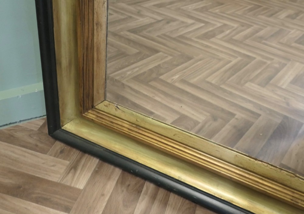 Stunning Black and Gold Framed Regency Style Wall Mirror View VI