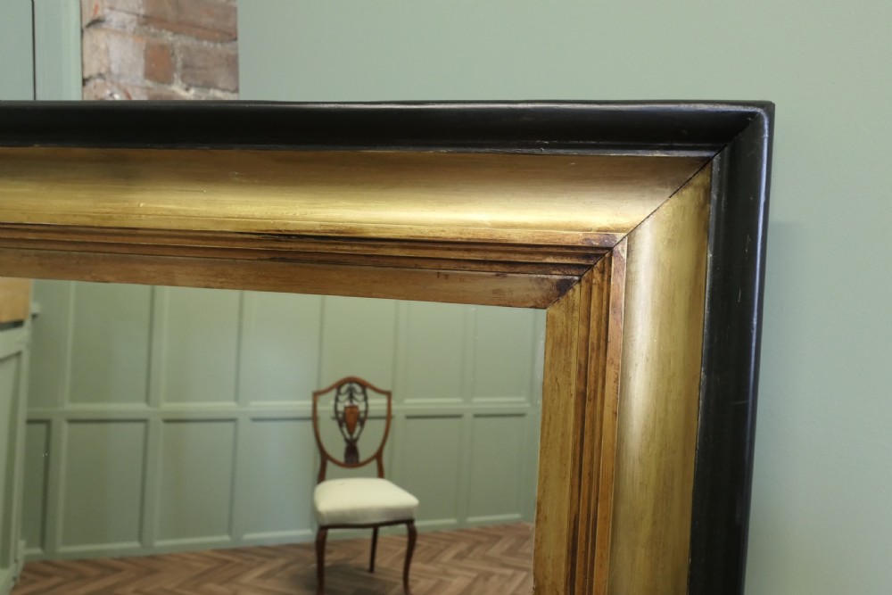 Stunning Black and Gold Framed Regency Style Wall Mirror View VII