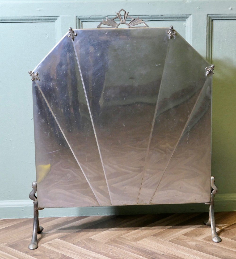 Arts Deco Chrome Fire Screen  View II