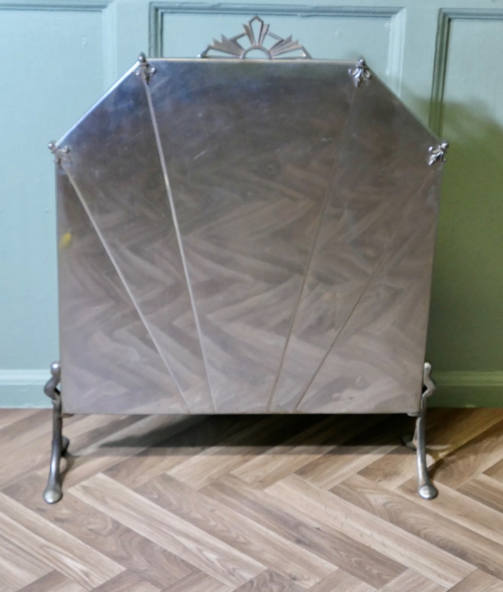 Arts Deco Chrome Fire Screen  View III