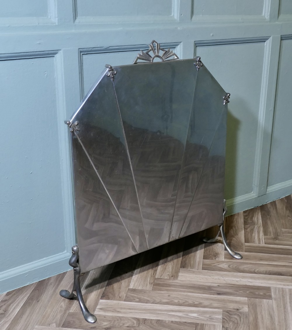 Arts Deco Chrome Fire Screen  View IV