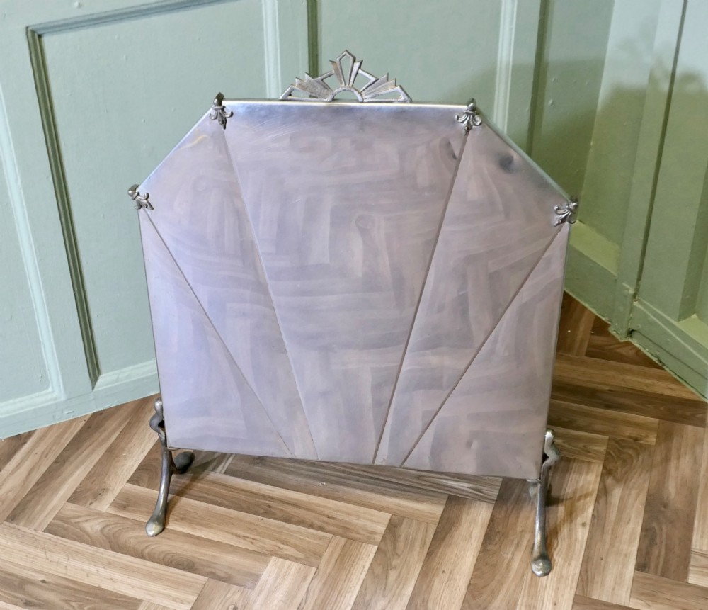 Arts Deco Chrome Fire Screen  View VI