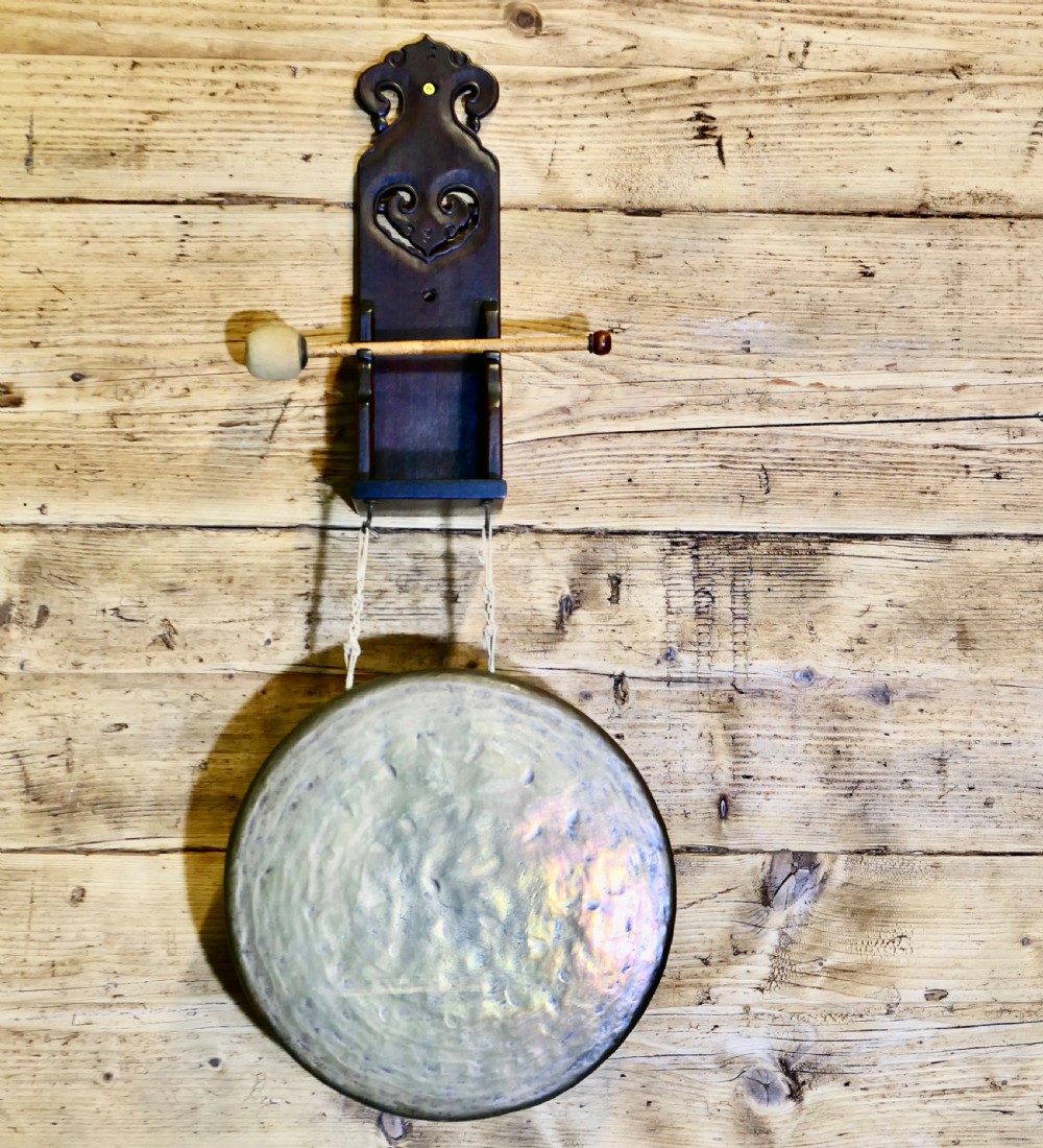 Oriental Brass Wall Hanging Dinner Gong View II