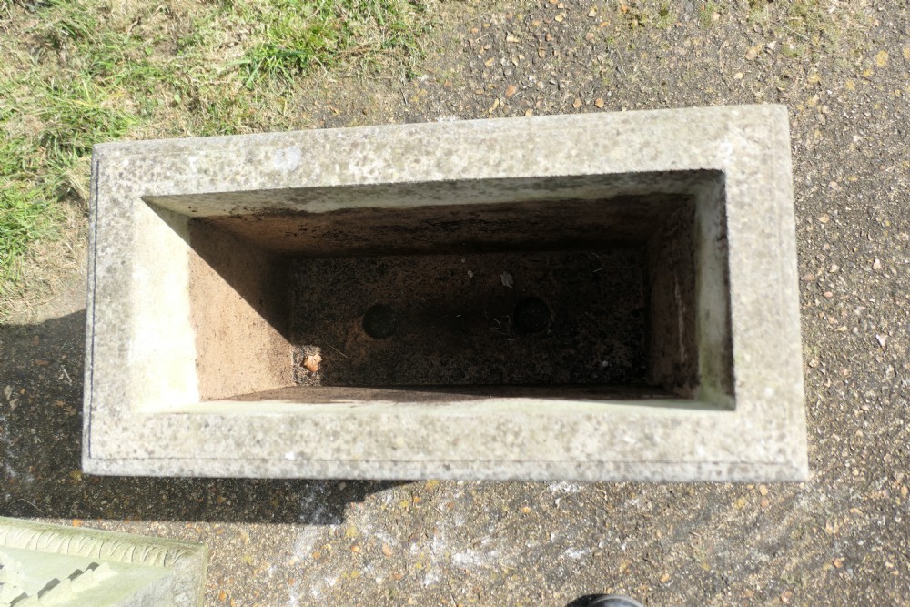 A Pair of Large Weathered Decorative Rectangular Planters View VIII