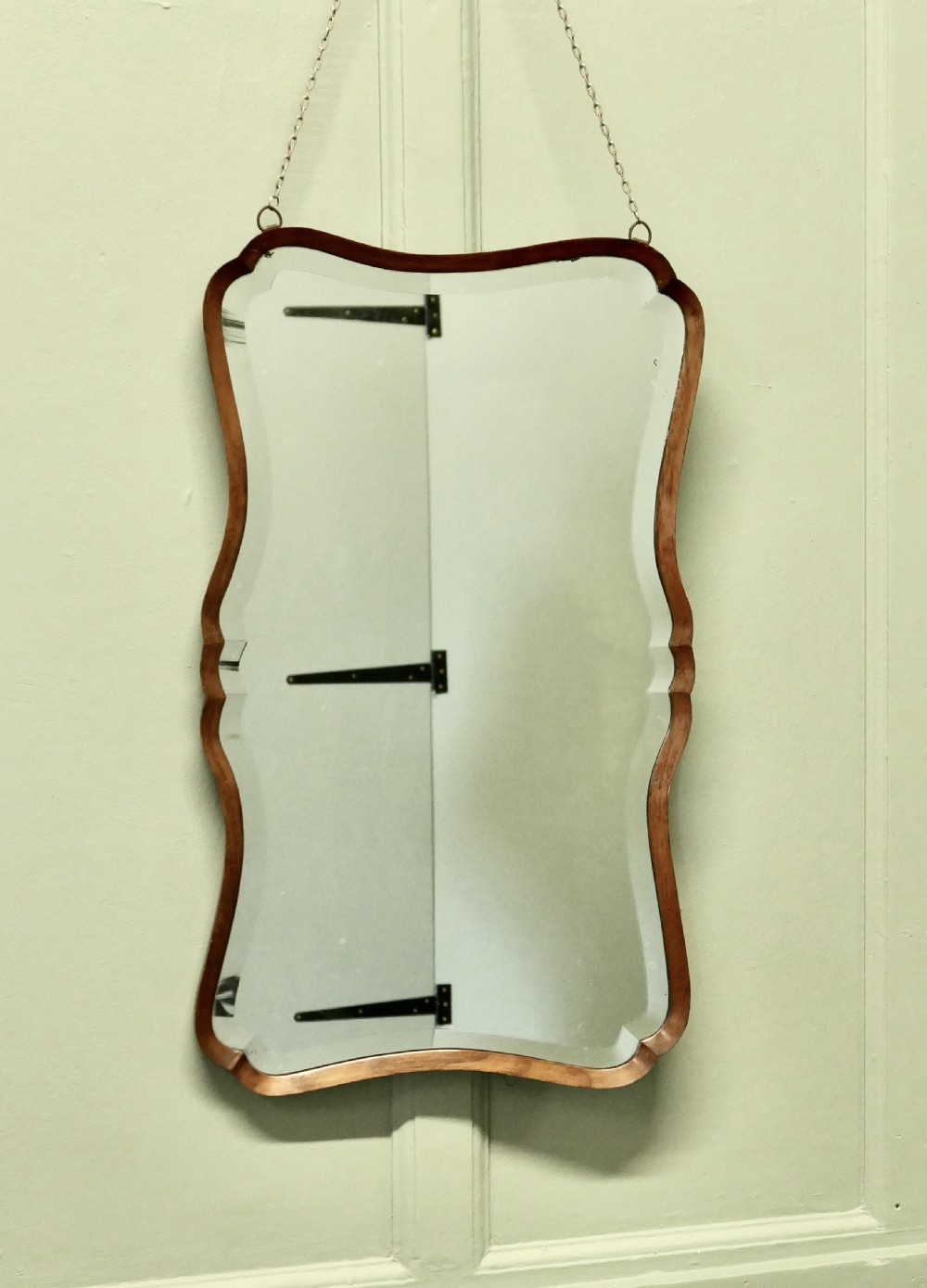 An Attractive Art Deco Walnut Mirror 