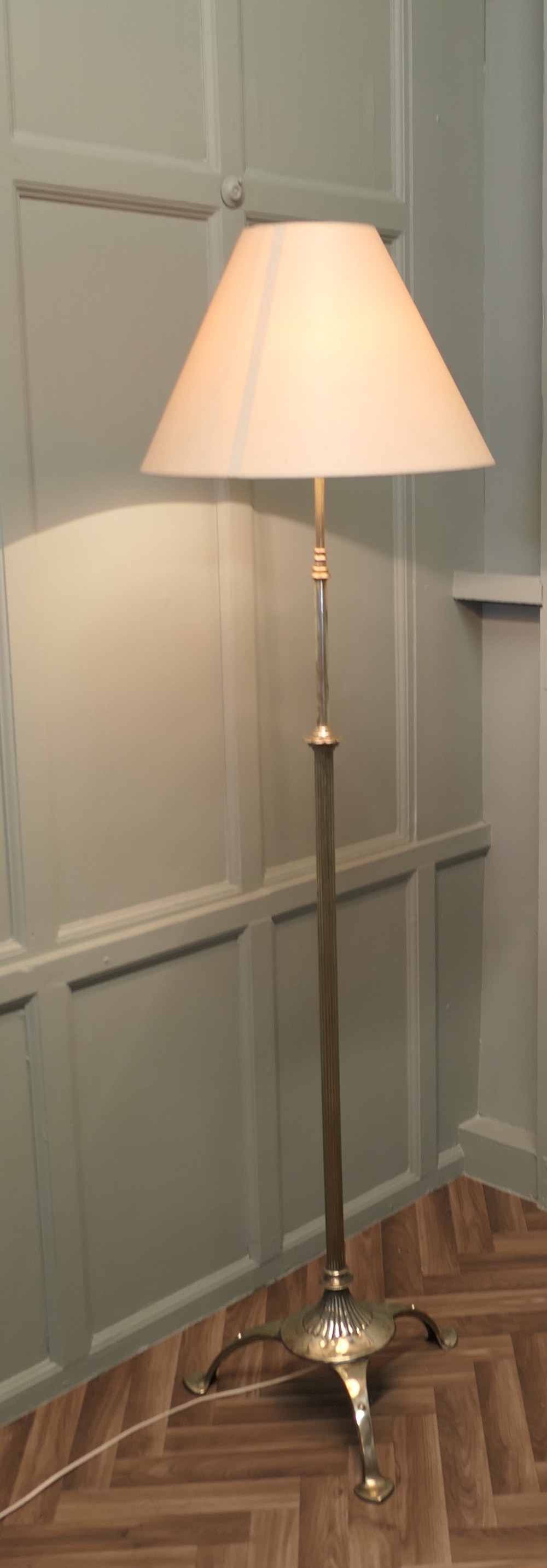 Arts and Crafts Brass Floor Lamp Standard Lamp