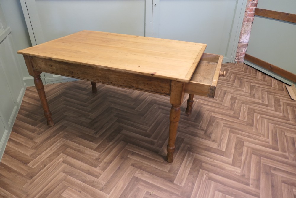 Pine Farmhouse Kitchen Table   View III
