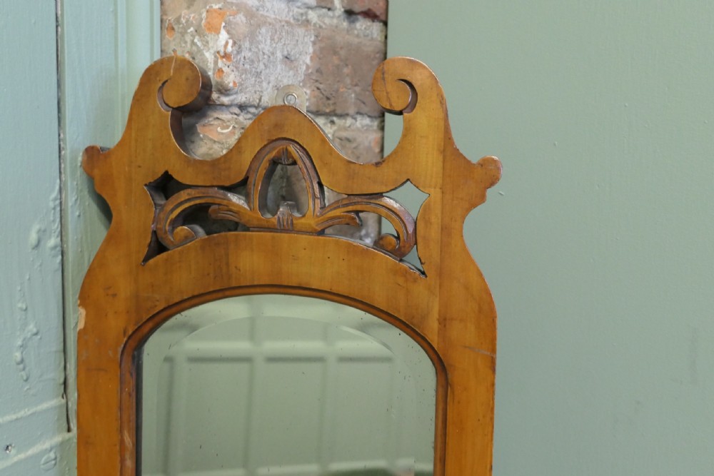 Arts and Crafts Long Narrow Walnut Dressing Mirror View V