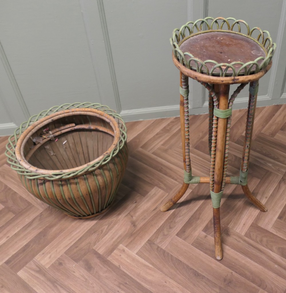 A Very Attractive Arts and Crafts Bamboo Jardinière, Plant Stand  View VII
