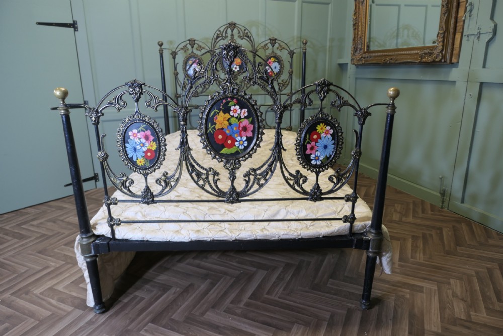 Victorian painted Iron Double Bed View IV