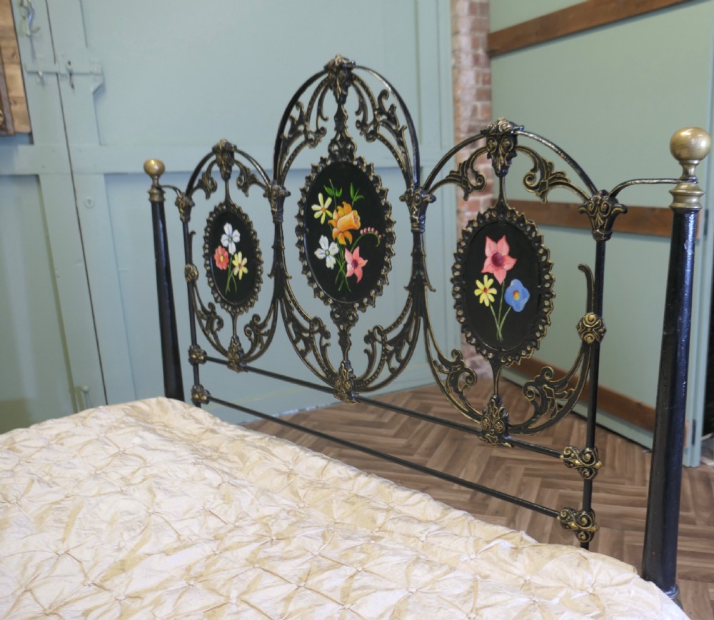 Victorian painted Iron Double Bed View V
