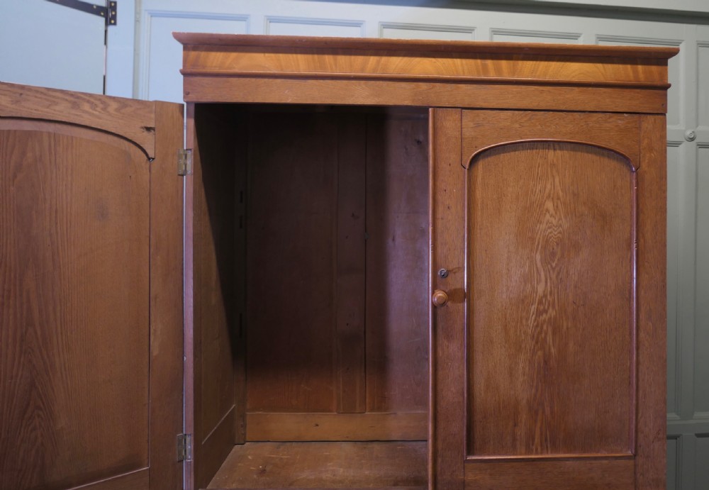 A Victorian Ash and Oak Linen Press View VI