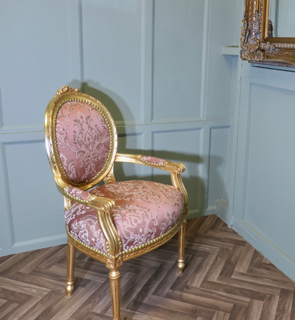 A Superb French 19th Century Gilt Salon Chair