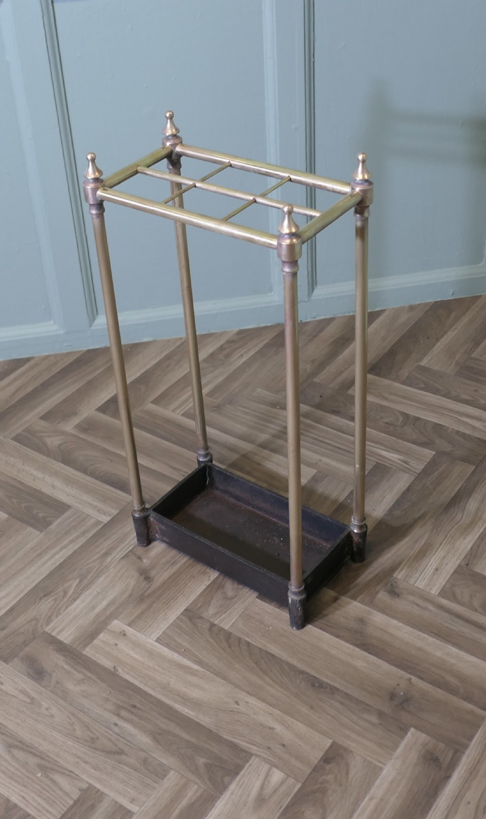 Brass and Cast Iron Walking Stick Stand or Umbrella Stand