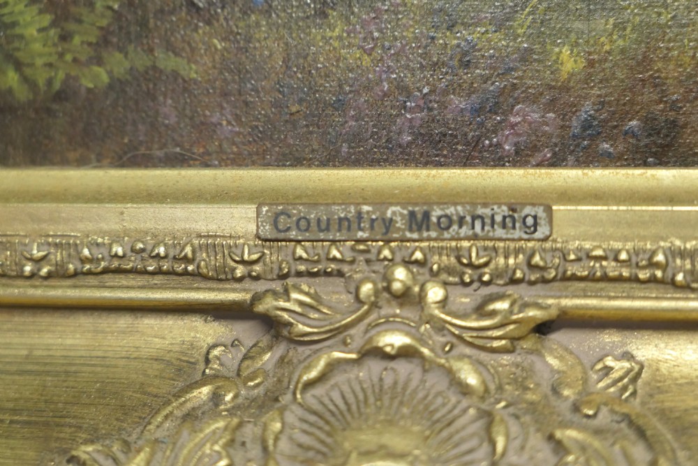Signed Early 20th Century Oil Painting, Country Morning by J Gouard View III