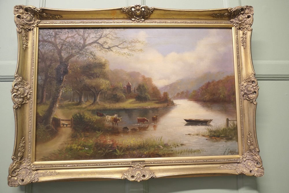 Signed Early 20th Century Oil Painting, Country Morning by J Gouard
