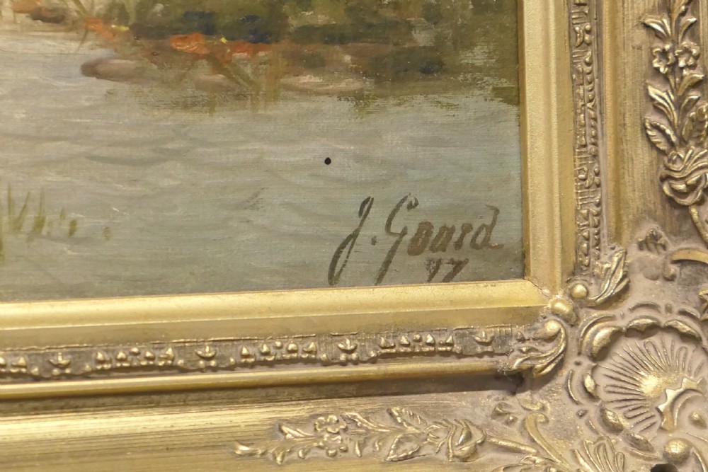 Signed Early 20th Century Oil Painting, Country Morning by J Gouard View V