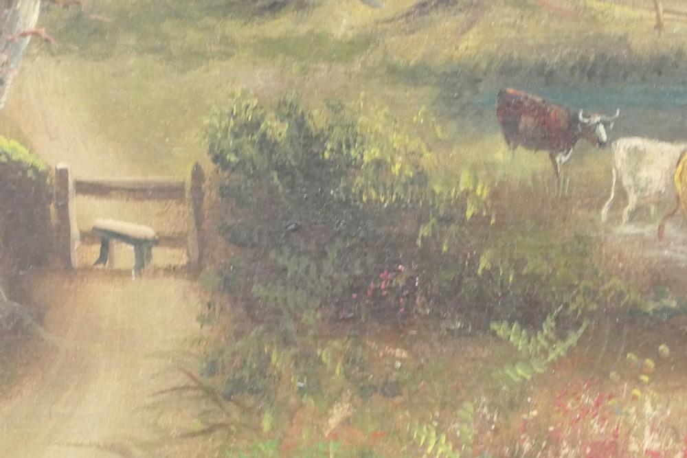 Signed Early 20th Century Oil Painting, Country Morning by J Gouard View VI