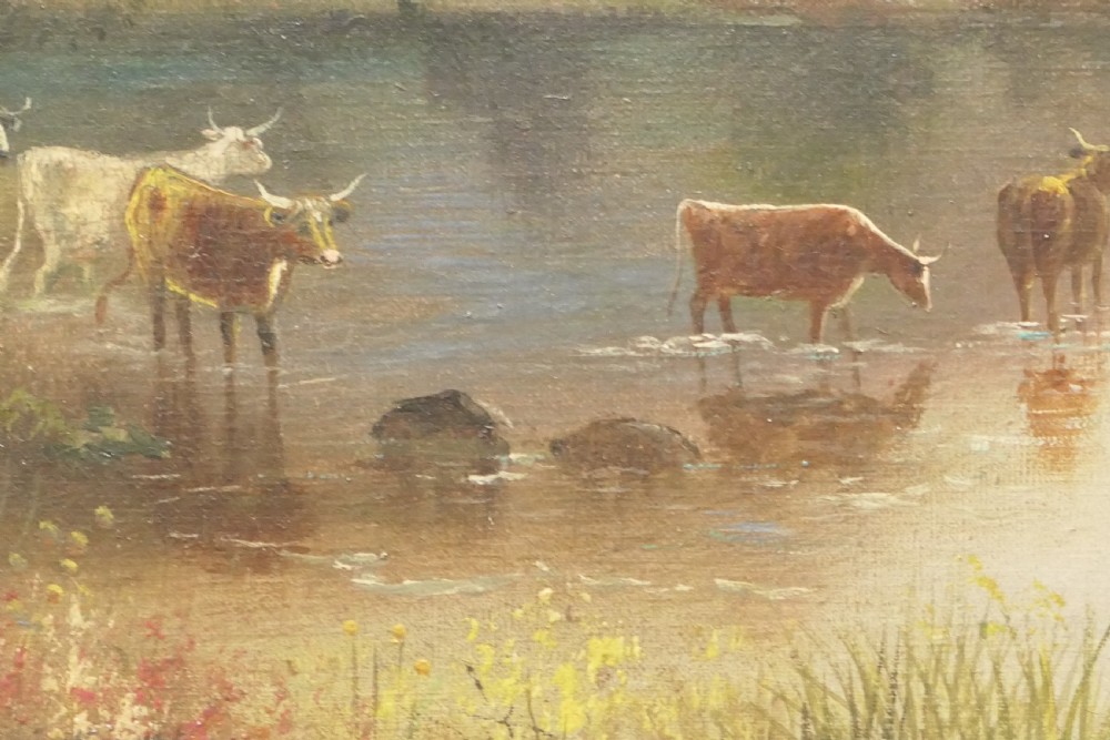 Signed Early 20th Century Oil Painting, Country Morning by J Gouard View VII
