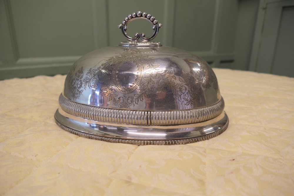 A Fine Quality Sheffield Plate Meat Cover or Food Dome  View V