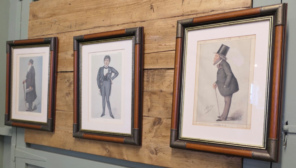 3 Beautifully Framed Vanity Fair Satyrical Prints