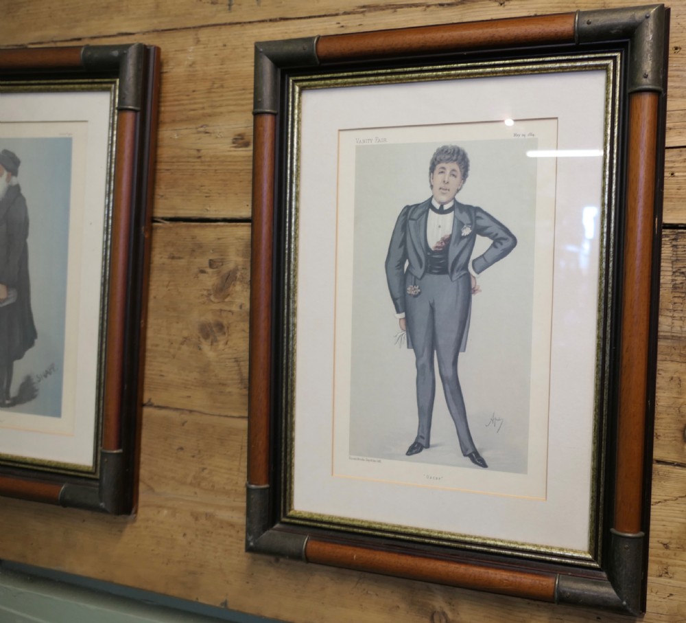 3 Beautifully Framed Vanity Fair Satyrical Prints View V