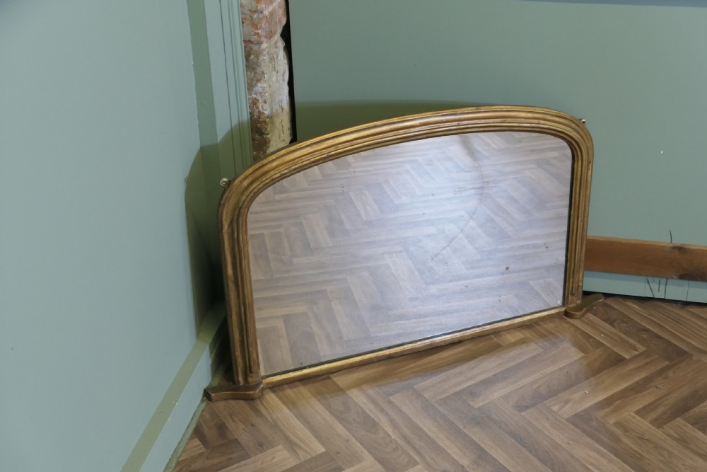 Victorian Arched Gold Overmantel Mirror View II