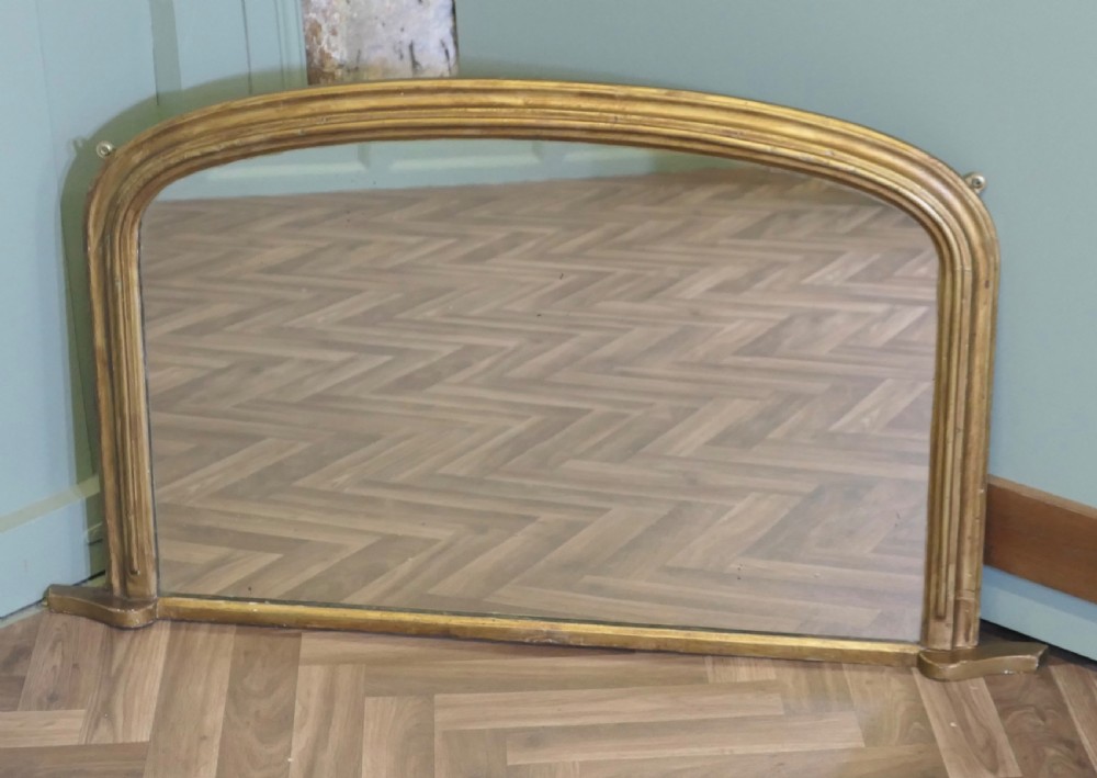 Victorian Arched Gold Overmantel Mirror View III