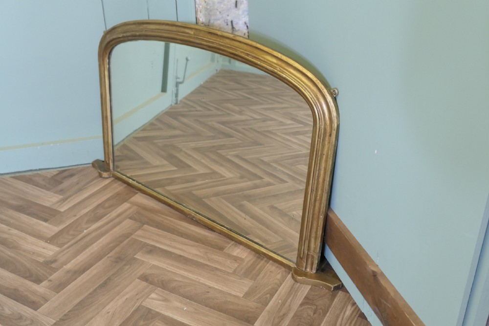 Victorian Arched Gold Overmantel Mirror View IV