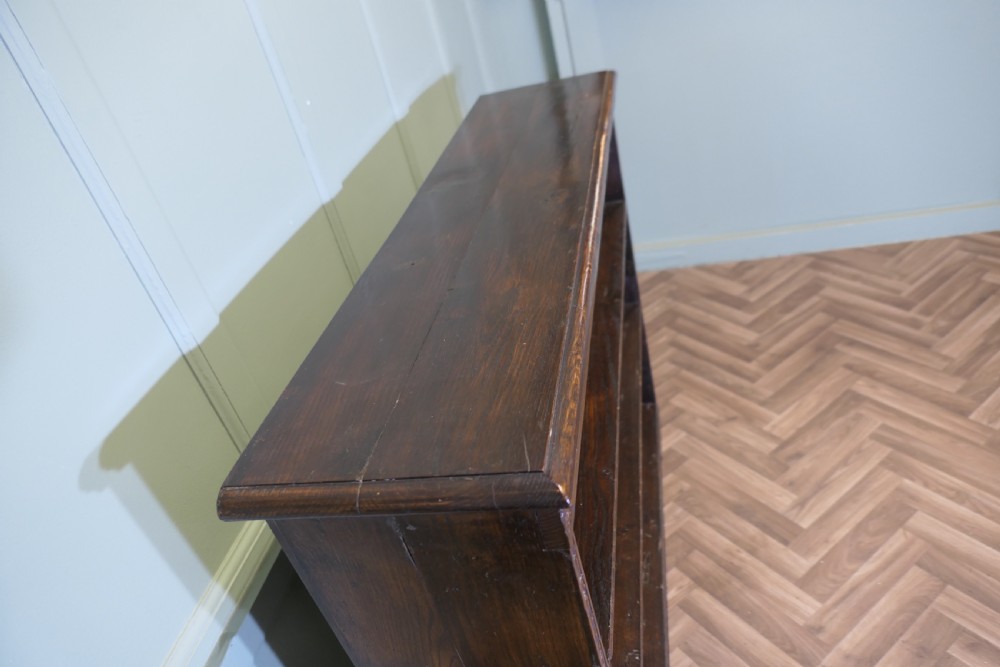Carved Oak Open Bookcase. View VI
