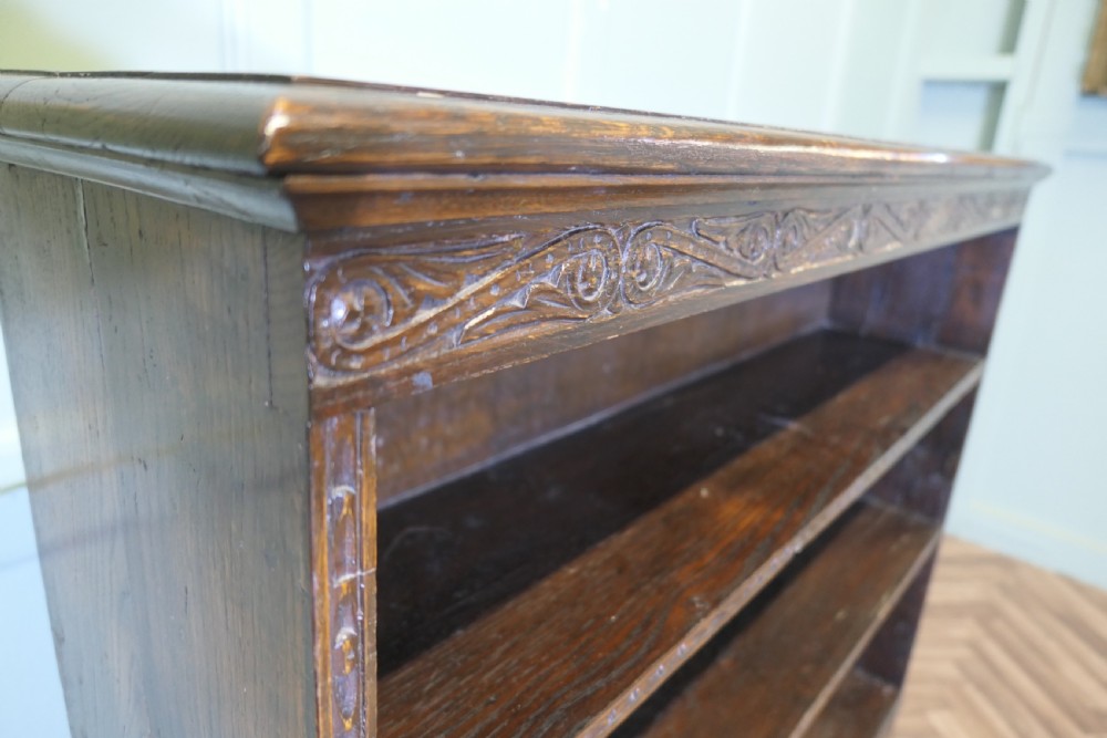 Carved Oak Open Bookcase. View VII