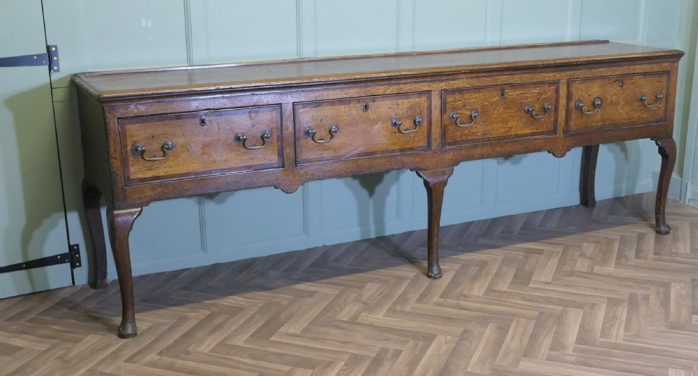 Long 18th Century Country Oak Dresser Base
