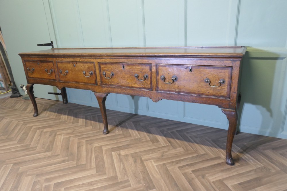 Long 18th Century Country Oak Dresser Base View II