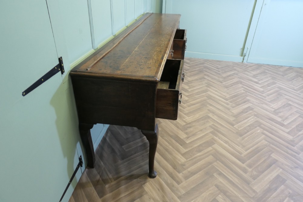 Long 18th Century Country Oak Dresser Base View III
