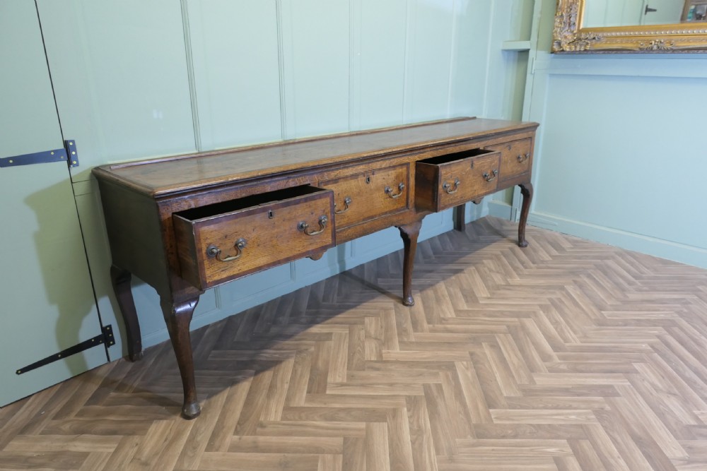 Long 18th Century Country Oak Dresser Base View IV