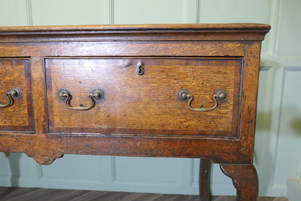 Long 18th Century Country Oak Dresser Base View V
