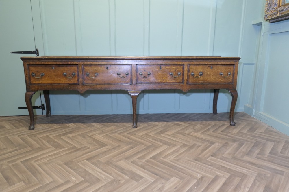 Long 18th Century Country Oak Dresser Base View VI