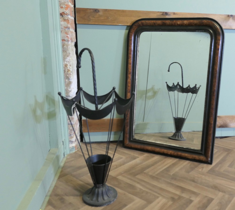French 19th Century Black Louis Philippe Mirror View IV