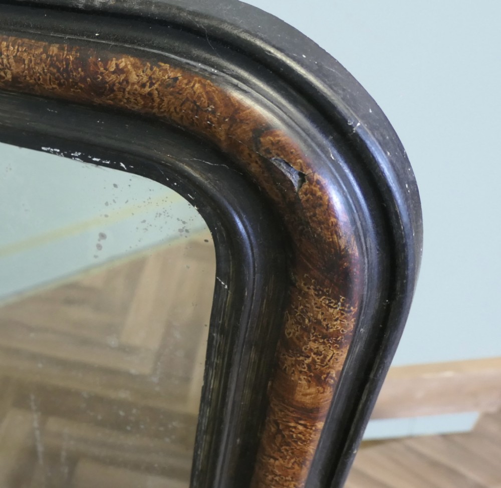 French 19th Century Black Louis Philippe Mirror View V