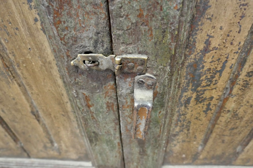 Heavy Old pine Painted Cupboard from the South of France View II