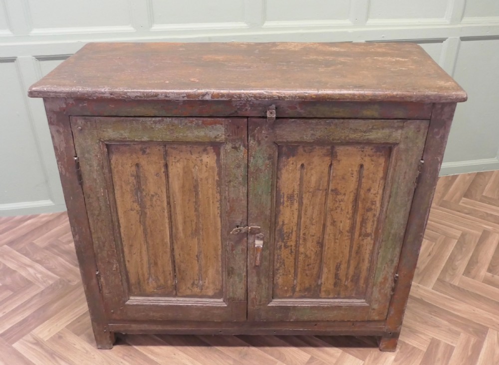 Heavy Old pine Painted Cupboard from the South of France