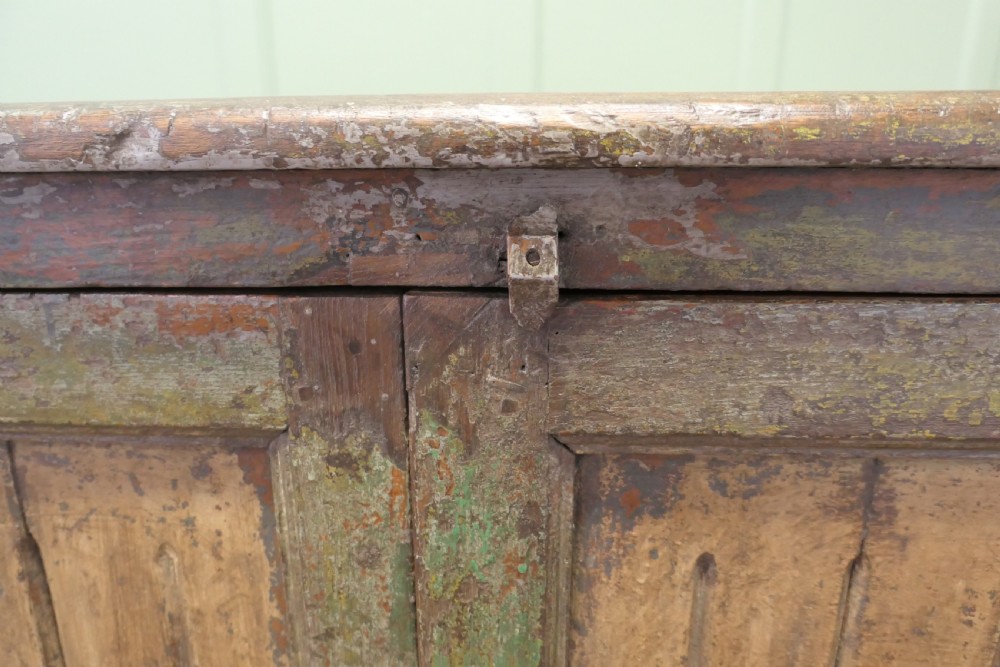 Heavy Old pine Painted Cupboard from the South of France View V