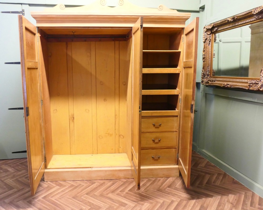 Victorian Ash Arts & Crafts Triple Wardrobe Compactum View III