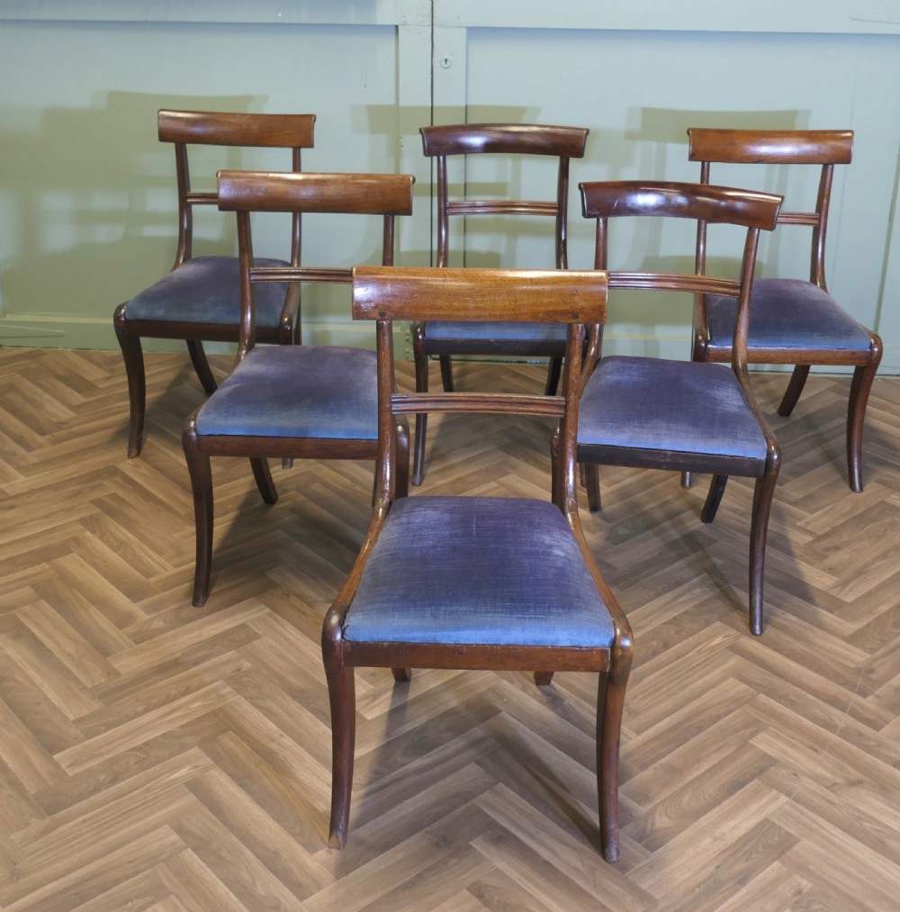 Set of 6, 19th Century Regency Dining Chairs.  View II