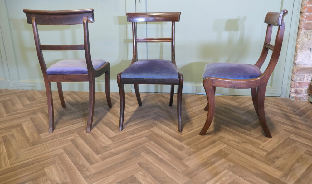 Set of 6, 19th Century Regency Dining Chairs.  View IV