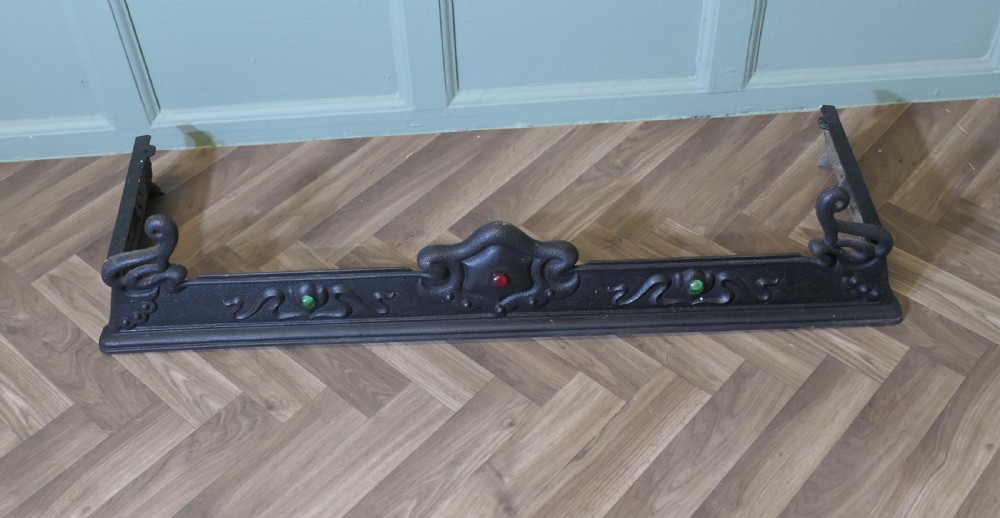 Victorian Art Nouveau Cast Iron Fender