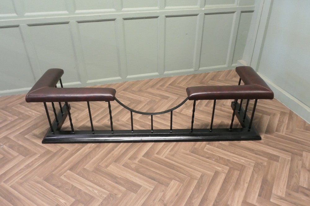 Large Upholstered Iron Club Fender View II