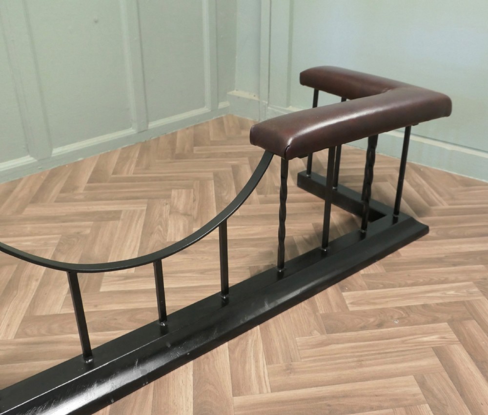 Large Upholstered Iron Club Fender View III