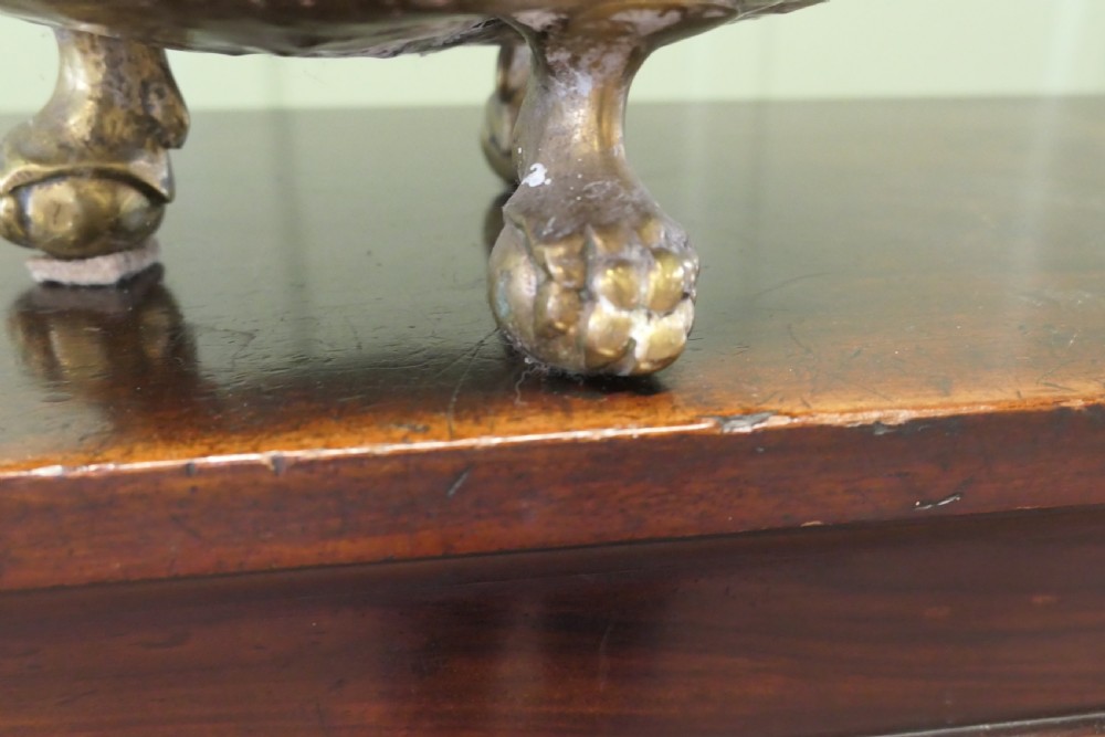 Gothic Brass Jardiniere with Temple Lions View VI