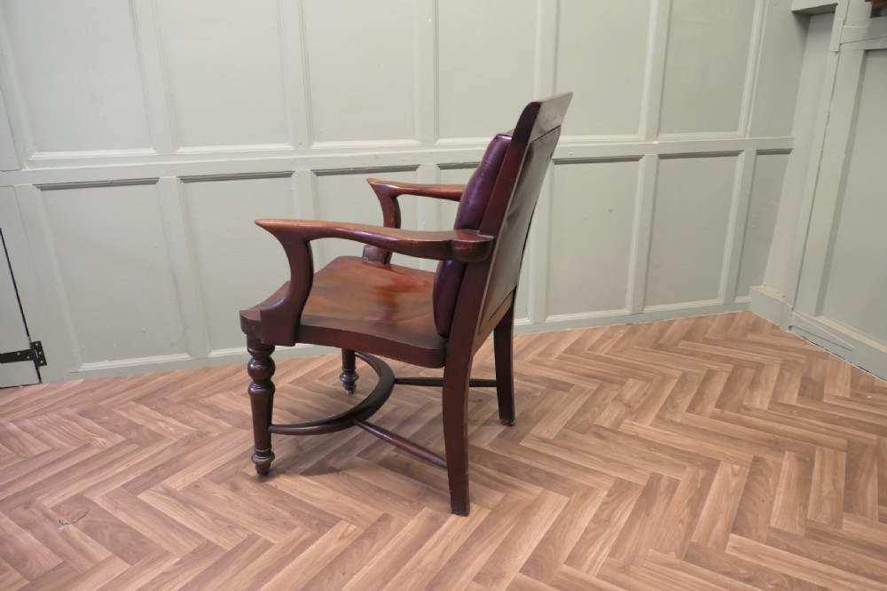 A Rare English Georgian Button Back Desk Chair View V